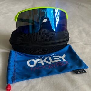 Oakley Custom Vibrant Green and Blue Sunglasses
